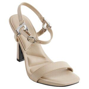 NWT Karl Lagerfeld Womens Cybil High-Heel Sandals Heels Dusty Nude Brown 10M